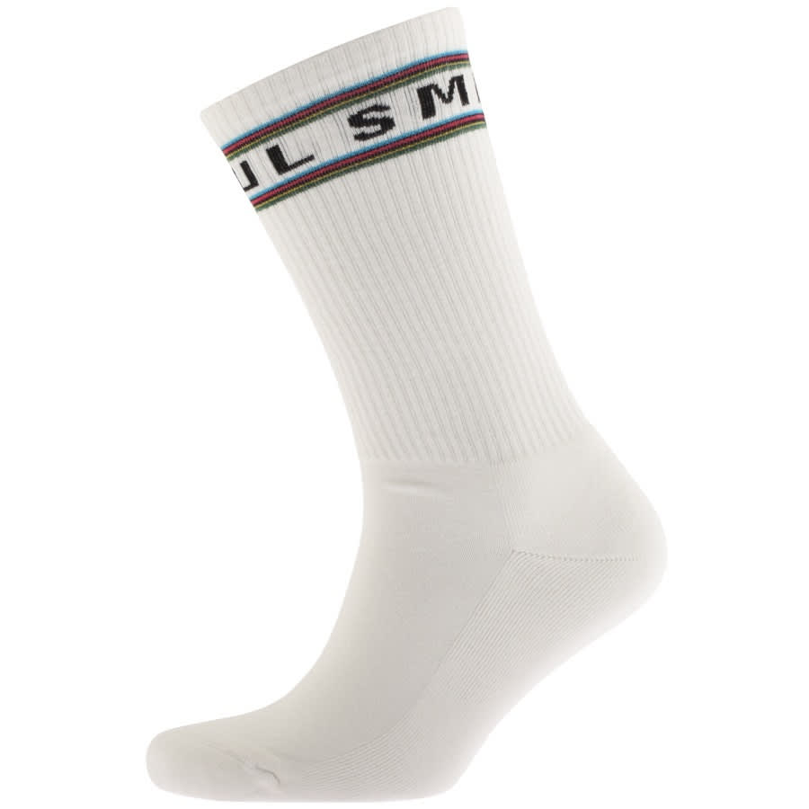 Alternative Image for ProductPaul Smith Logo Socks Off White2